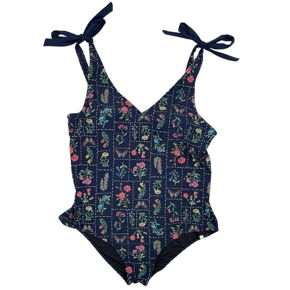 Summersalt Floral One Piece Bow Backflip Bloom Botanical Wildflower Swimsuit 22 - Picture 1 of 8